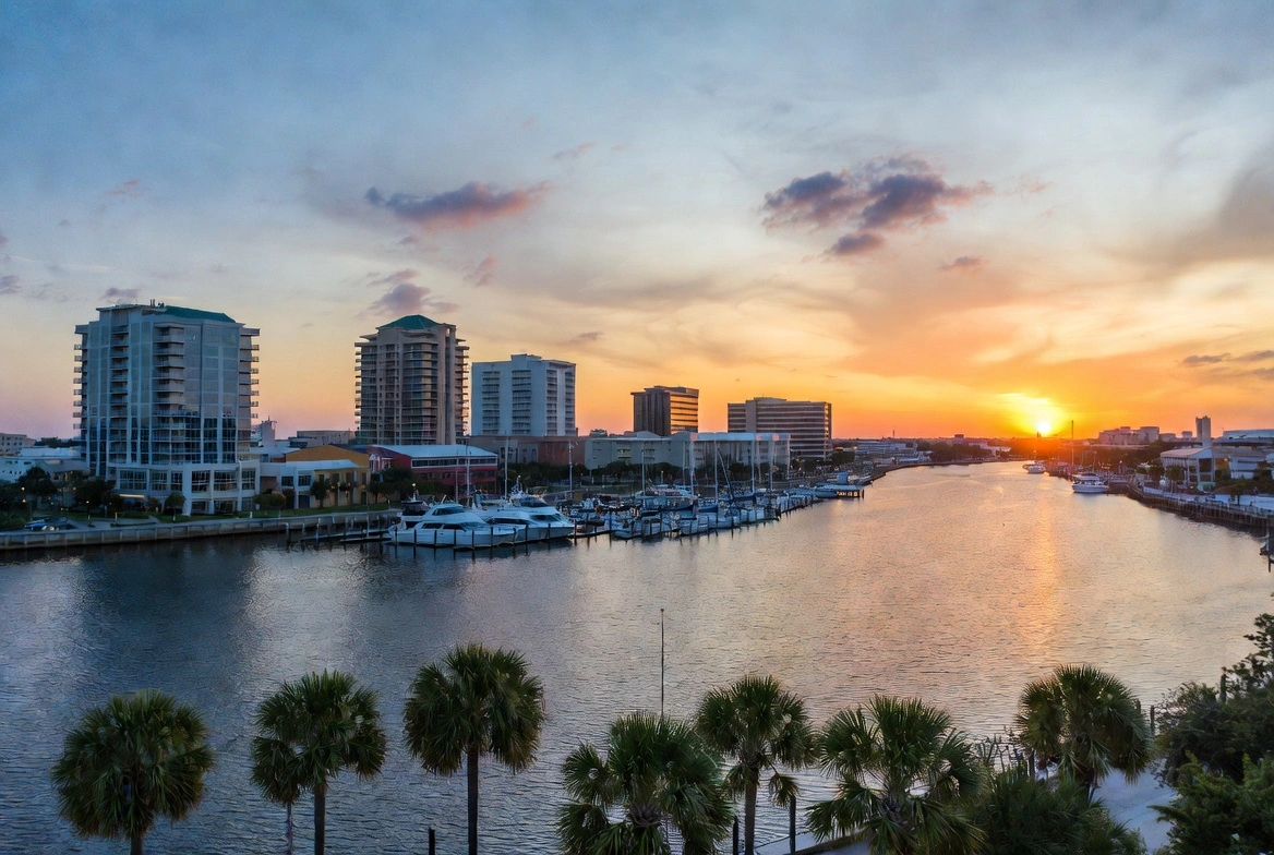 Bradenton skyline viewed from the Manatee River
